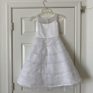 White flower girl dress